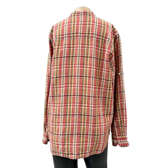 Ralph Lauren Linen Plaid Button Up Shirt Long Sleeve‎ Multicolor Women L - Picture 4 of 10